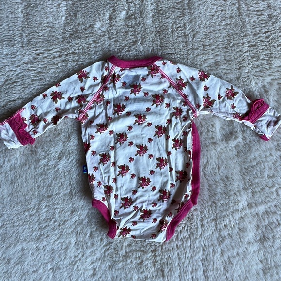 KicKee Pants | Natural Rose Trellis 3-Piece Kimono Newborn Gift Set | NB - Picture 6 of 16